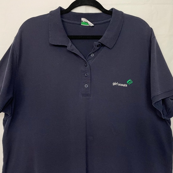 Girl Scouts Navy Button Down Shirt - Picture 1 of 7